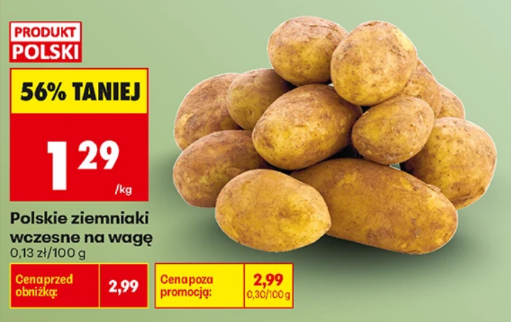 Polskie Ziemniaki wczesne, na wagę, 1 KG
