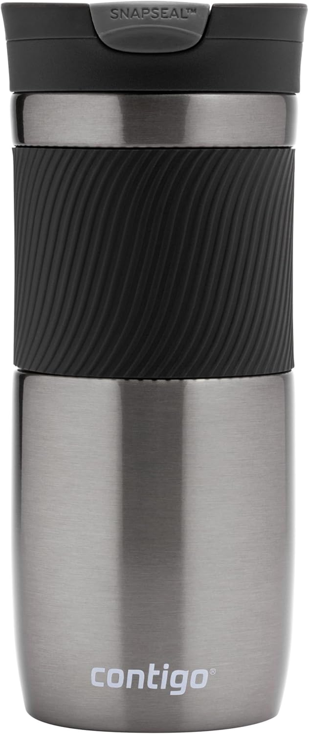Contigo Unisex Byron Snapseal 2095560 Kubek Termiczny, Szary/Czarny, 470 ml