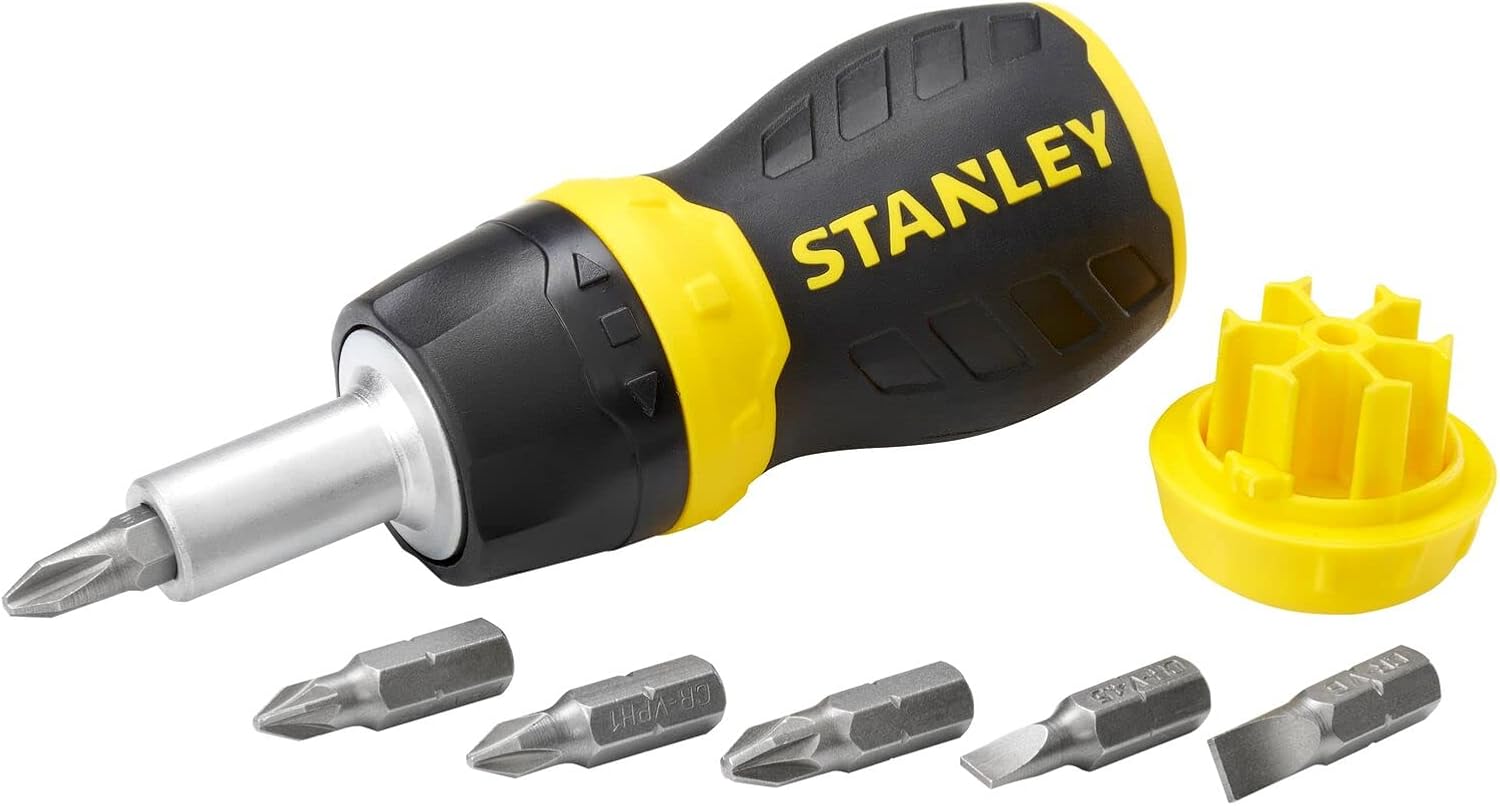 Stanley, Wkrętak multi-bitowy z wymiennymi końcówkami i grzechotką, 0-66-358