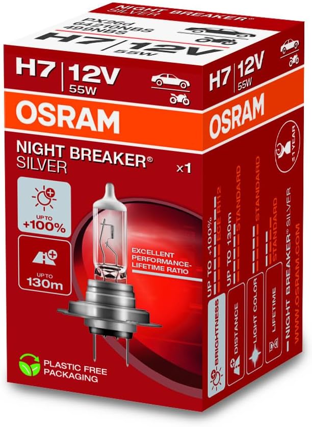 OSRAM NIGHT BREAKER LASER, H7, lampa halogenowa, 64210NL, 12,0 V