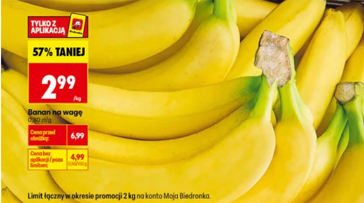 Banan na wagę 1 KG