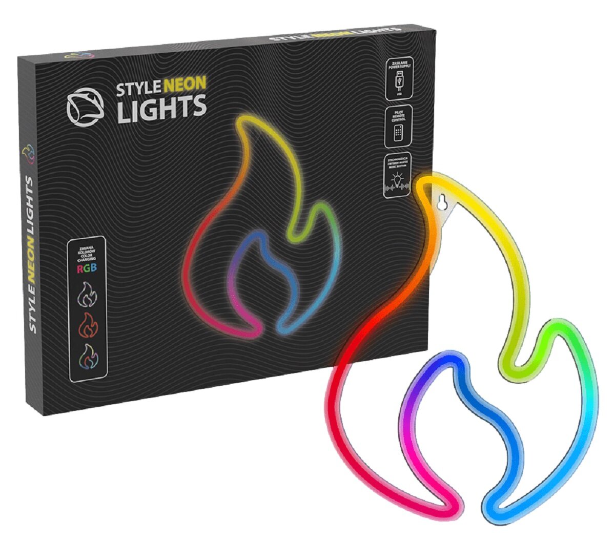 Neon LED MANTA SNL58RGB Płomień