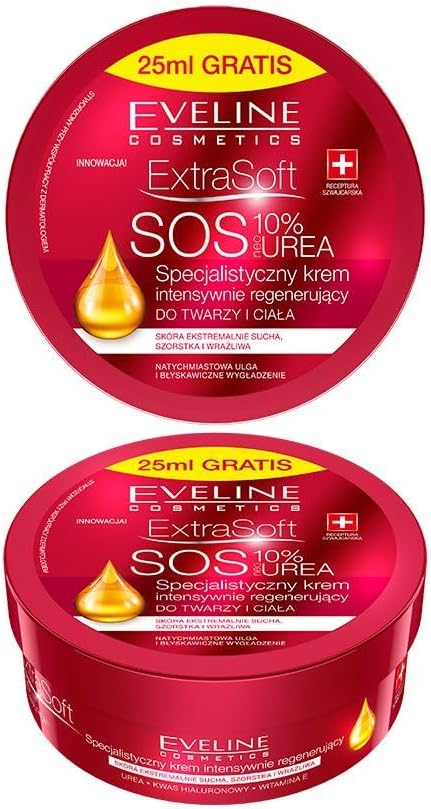 Eveline Cosmetics SOS Krem Nawilżający do Twarzy i Ciała z Masłem Shea | 175 ml