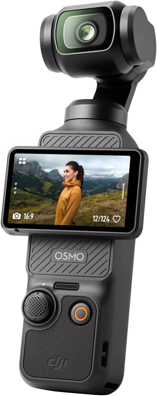 DJI Osmo Pocket 3, 1-calowa kamera do blogów i wideo 4K/120 fps, 3-osiowa stabilizacja, szybkie MAP