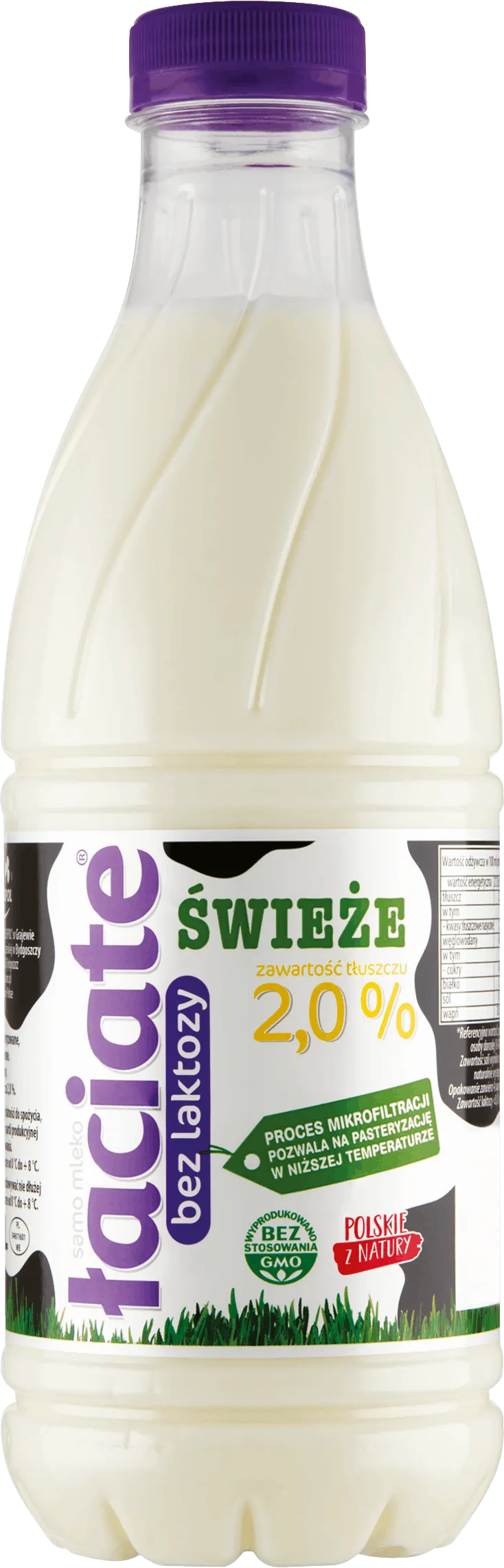 Mleko spożywcze świeże 2% bez laktozy Mlekpol 1L (przy zakupie 2 op.)