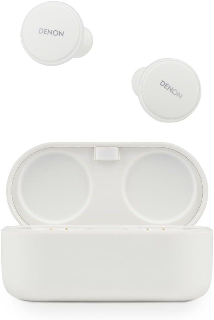 Denon PerL Pro Premium True bezprzewodowe słuchawki, MMA, ANC, białe