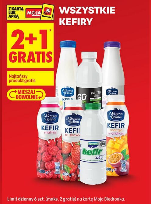 Wszystkie kefiry (2+1 GRATiS)