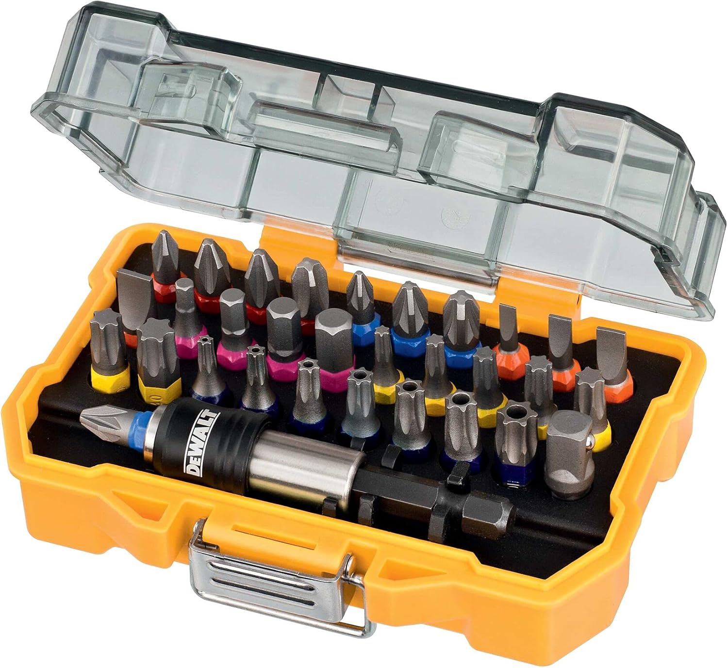 DEWALT 32-częściowy profesjonalny zestaw akcesoriów z magnetycznymi bitami do wkrętaków XR, DT7969