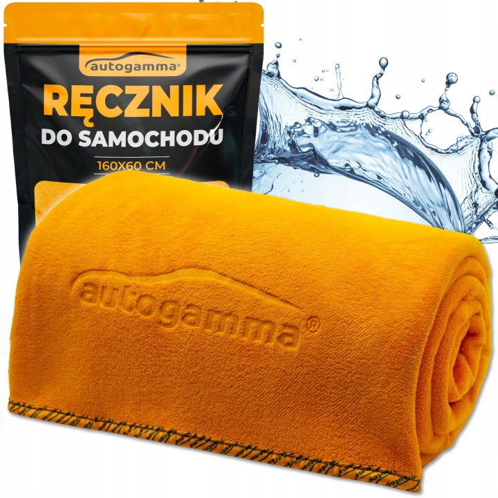 Ręcznik do Auta Osuszania Lakieru Samochodowego Mikrofibra 160x60cm Chłonny - od autogamma