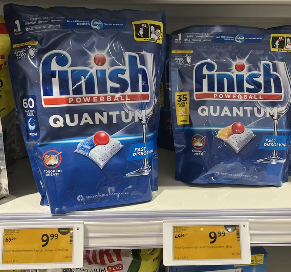 Finish Quantum Kapsułki do zmywarki, Lemon 60 szt. (TYLKO STACJONARNIE)