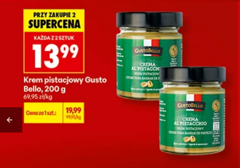 Krem pistacjowy Gusto Bello, 200g (przy zakupie 2 op.)