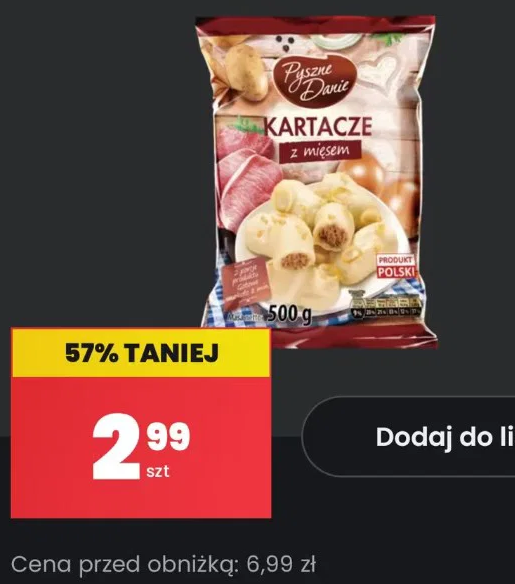 Kartacze z mięsem Pyszne Danie", 500g