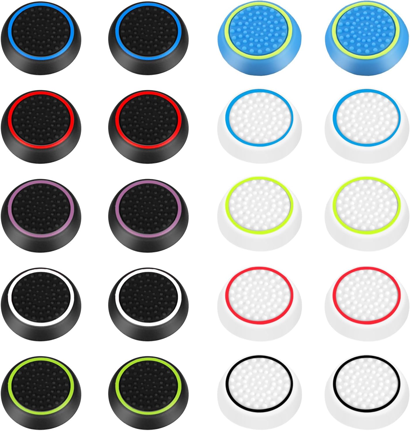AYESY, 20 sztuk silikonowych nakładek thumbstick grips na kontroler PS5/PS4/XBOX One Series X/S