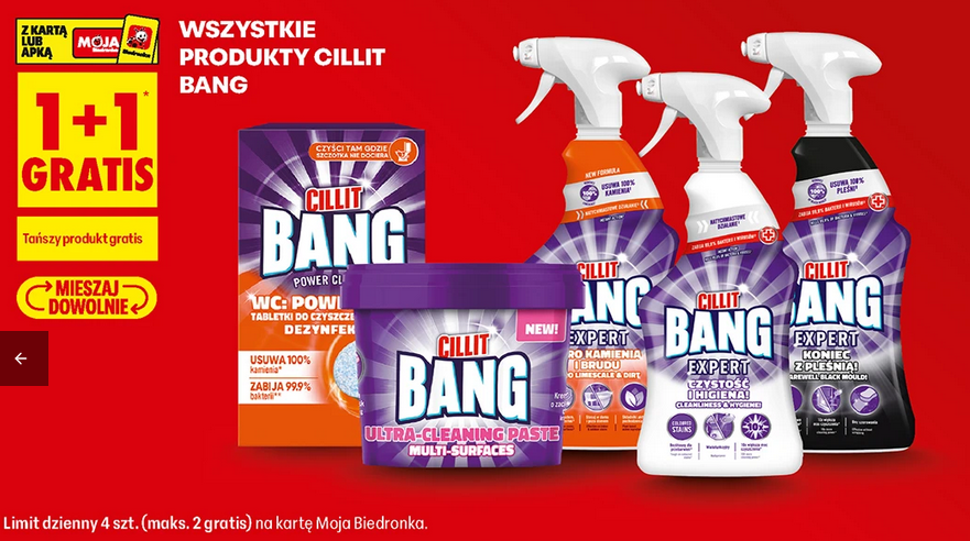Wszystkie produkty Cillit Bang (1+1 GRATIS)