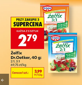 Żelfix 3:1 lub 2:1 Dr.Oetker, 40g (przy zakupie 3 op.)
