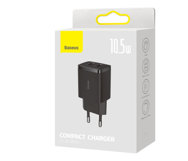 BASEUS Ładowarka sieciowa 2x USB-A 10.5W 2A CCXJ010201