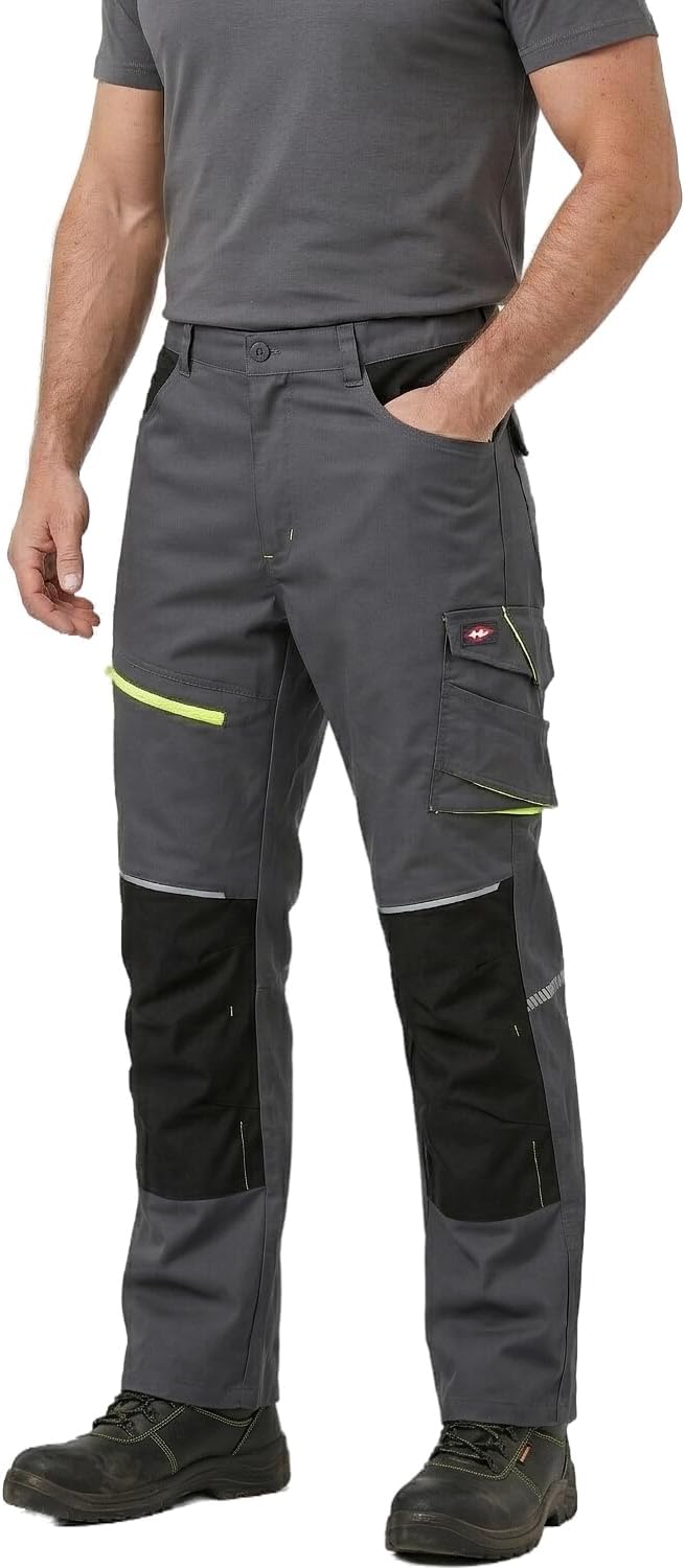 Lee Cooper LCPNT246 Męskie spodnie robocze cargo stretch z kieszeniami
