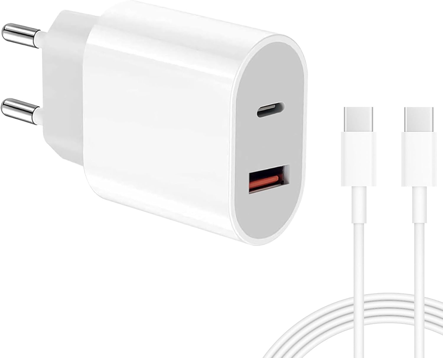 VCREEN Ładowarka USB C 20W, zasilacz sieciowy z kablem 1,2 m USB-C