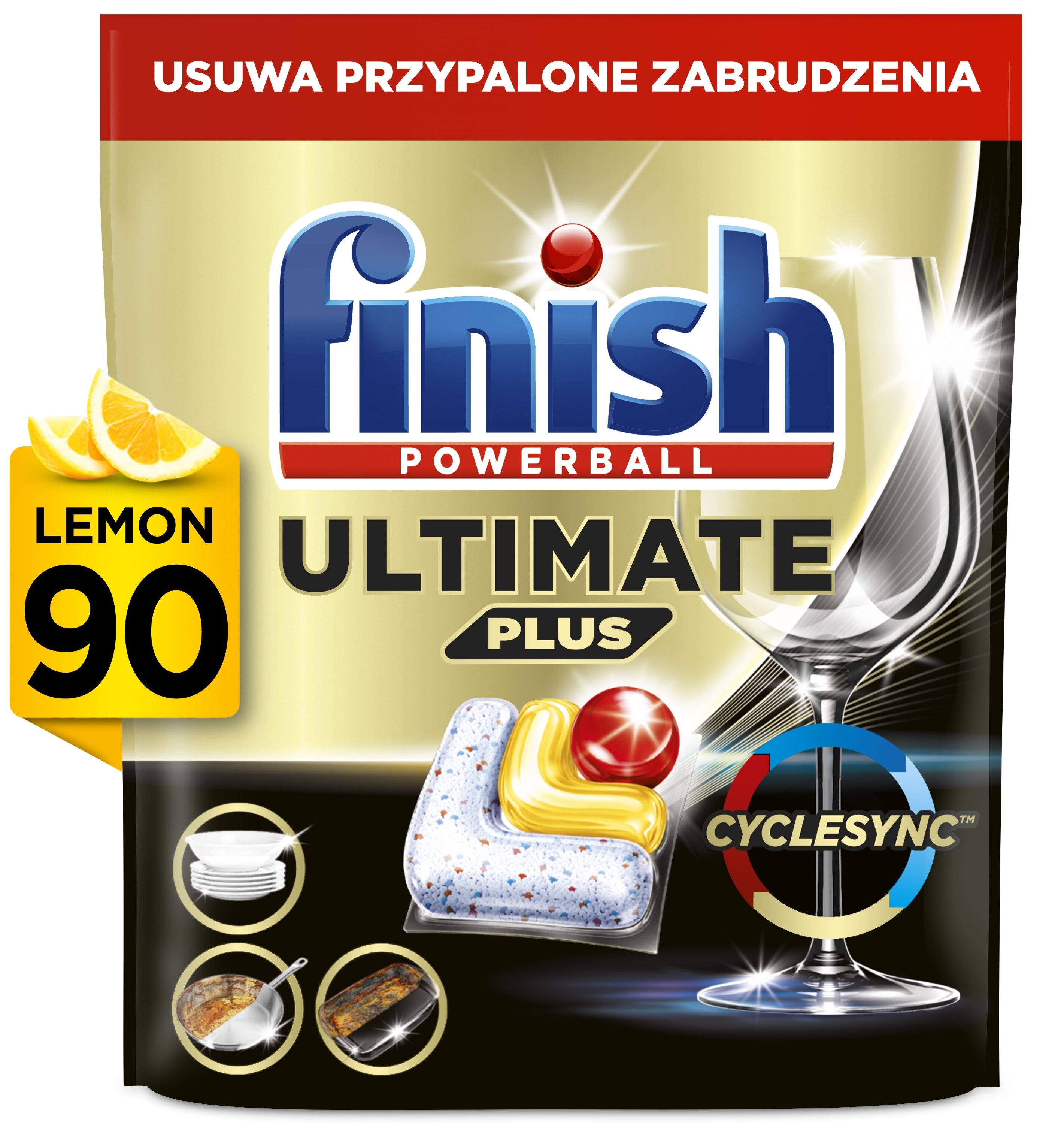 Kapsułki do zmywarki FINISH Powerball Ultimate Plus All in 1 Lemon - 90 szt.