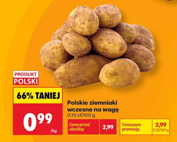 Polskie ziemniaki wczesne, na wagę, 1 KG
