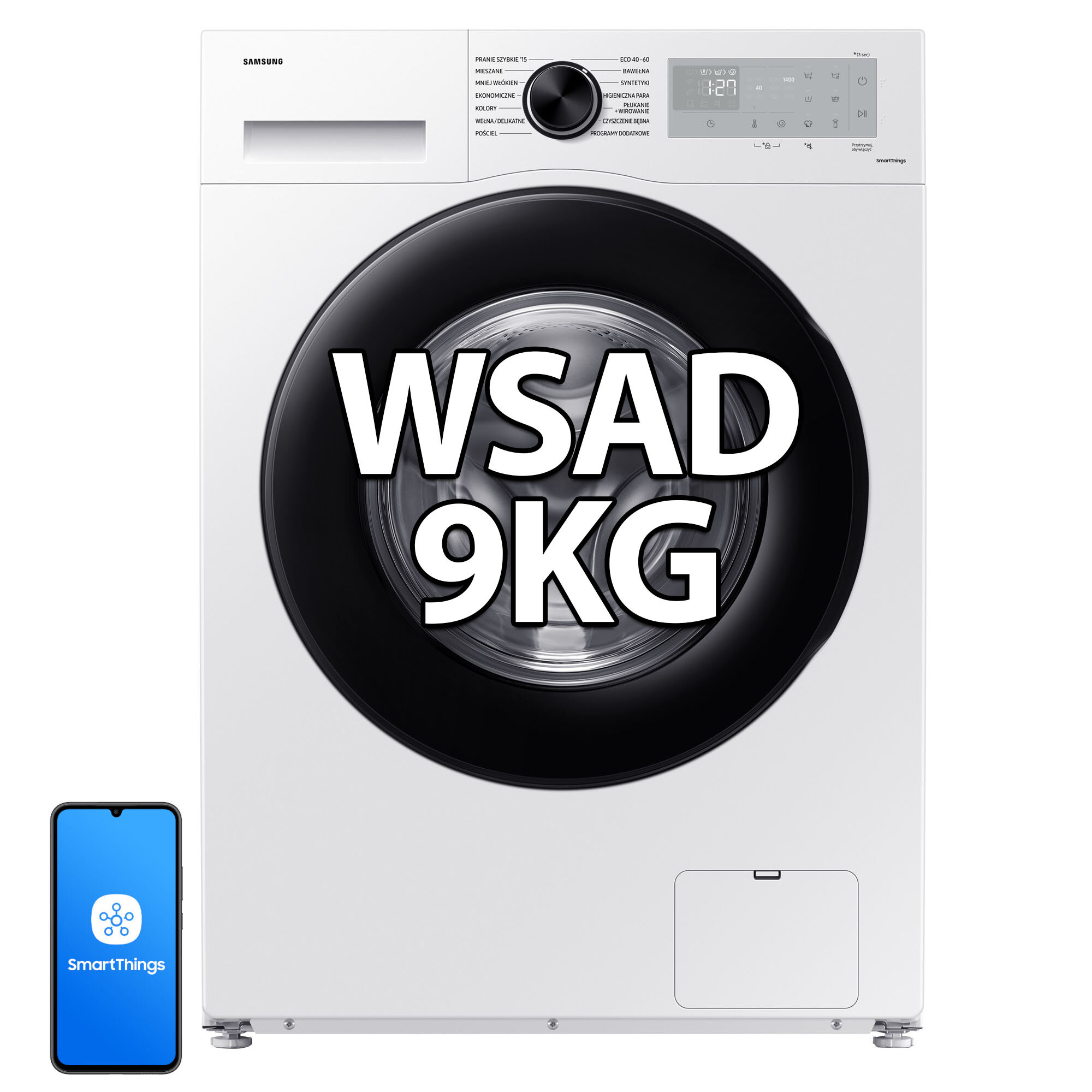 Pralka SAMSUNG AI Seria 5000 WW90CGC04DAH 9kg 1400 obr Ecobubble + wniesienie i montaż za 1 PLN
