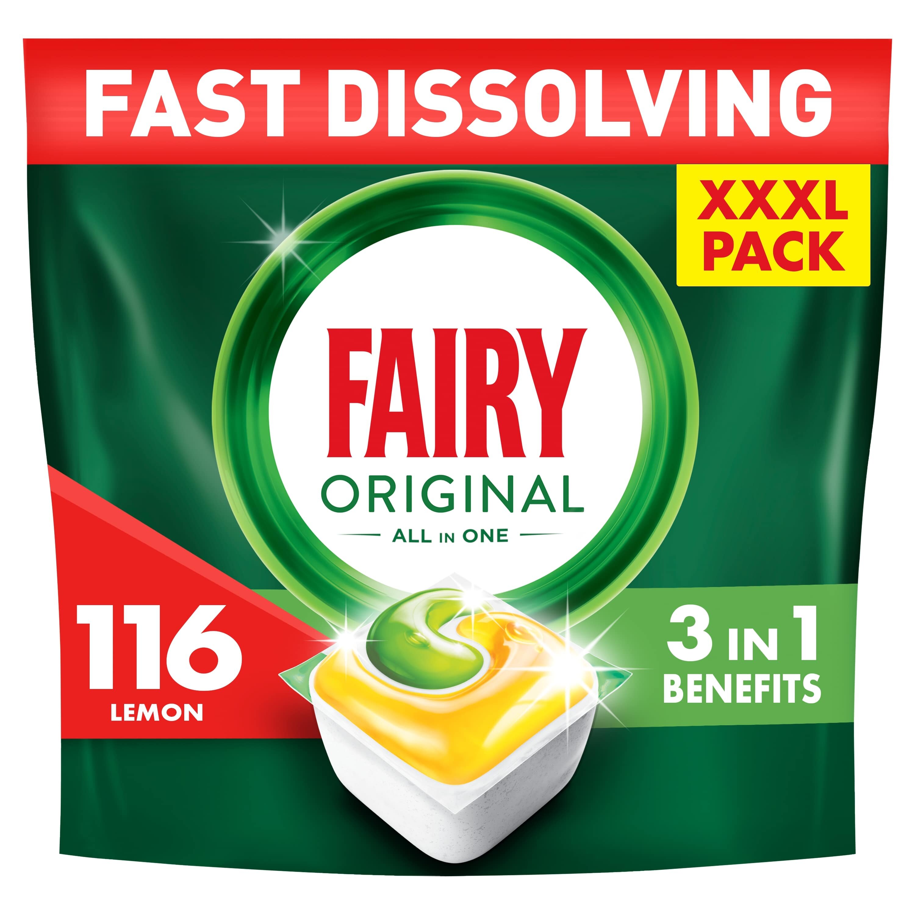 Kapsułki do zmywarki FAIRY Original All in One Lemon - 116 szt.