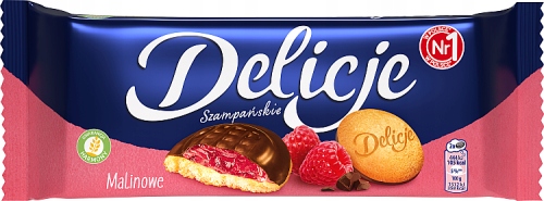 DELICJE biszkopty Szampańskie MALINA, 147g - od Kumikarhu