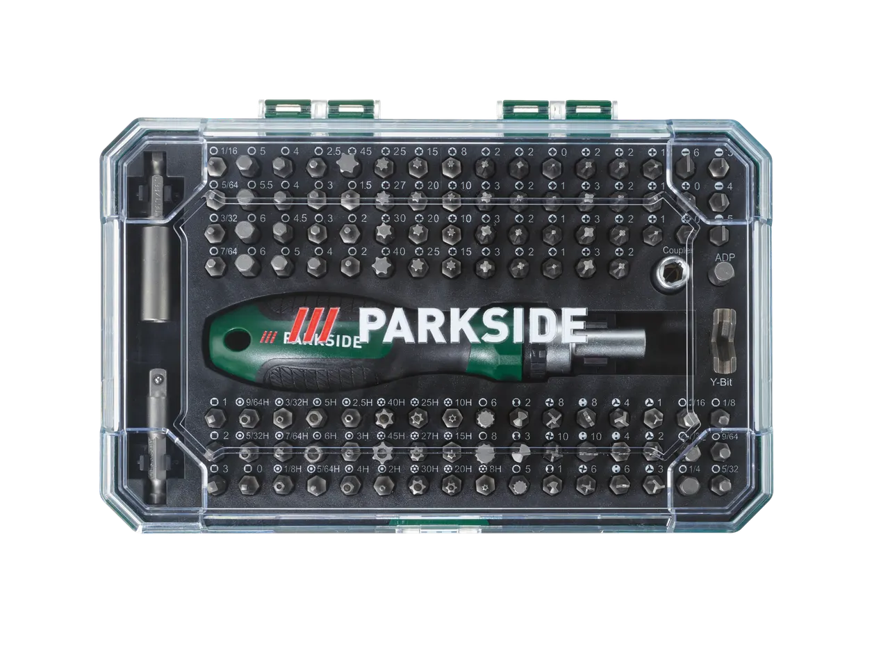 PARKSIDE Wkrętak z grzechotką z bitami, 115 elementów