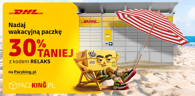 Nadaj wakacyjną paczkę 30% TANIEJ na PaczKing.pl - DHL