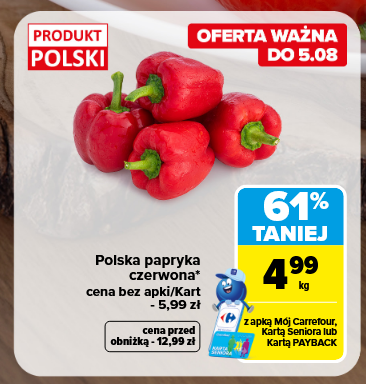 Polska papryka czerwona, 1 KG