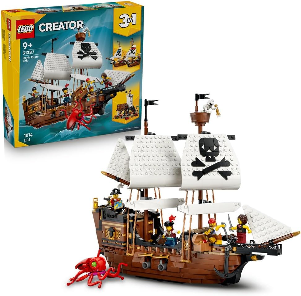Klocki LEGO Creator 3 w 1 Legendarny statek piracki 31387, 1074 elementy