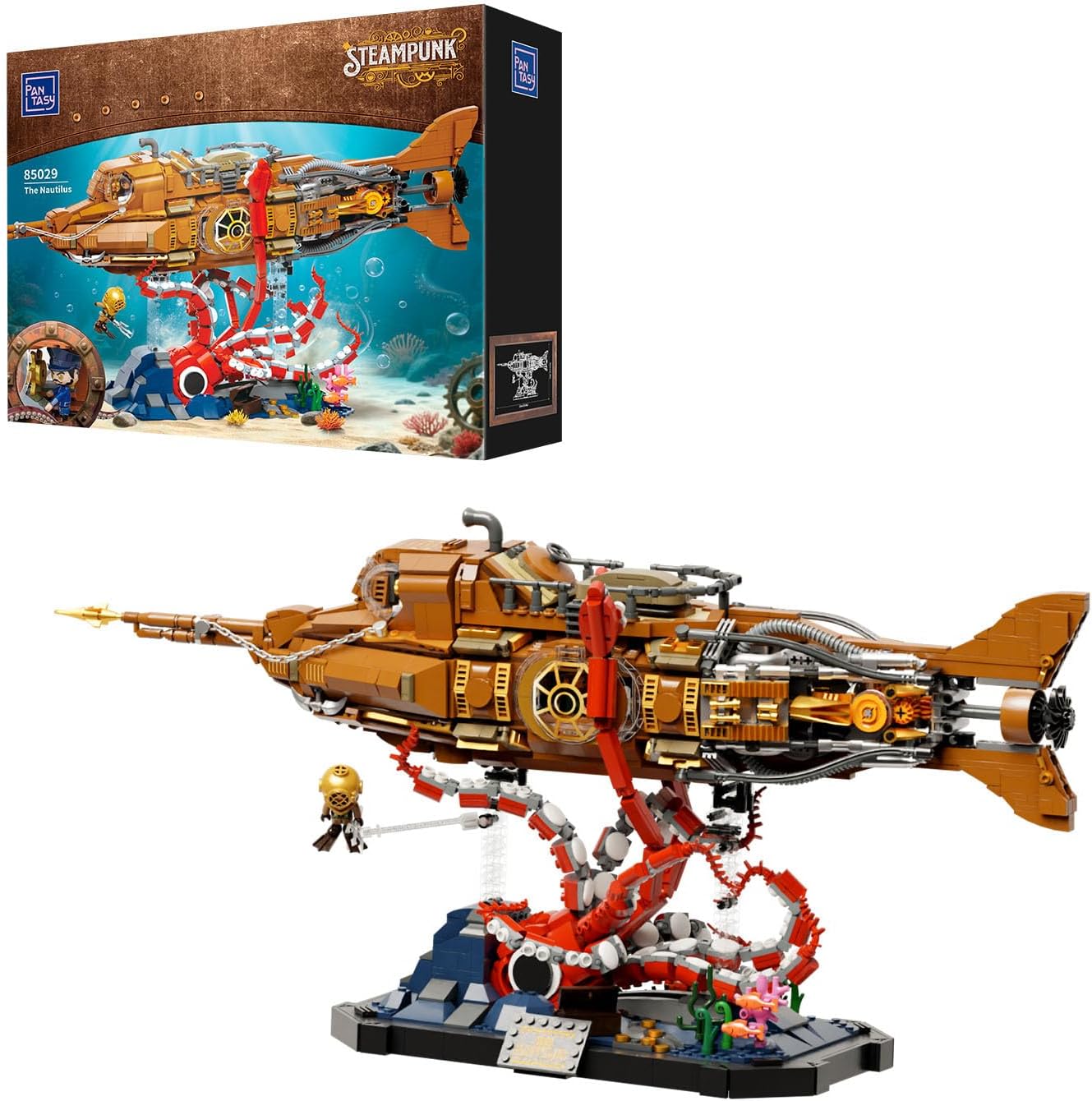 PAN TASY Steampunkowy zestaw konstrukcyjny okrętu podwodnego Nautilus