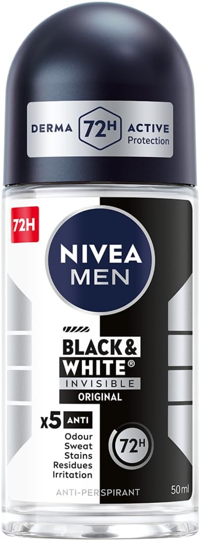 NIVEA MEN Black & White Original Antyperspirant roll-on, 50 ml