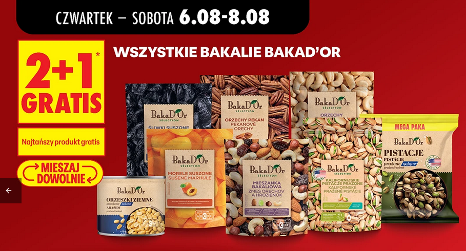 Wszystkie bakalie BakaD'Or (2+1 GRATIS)