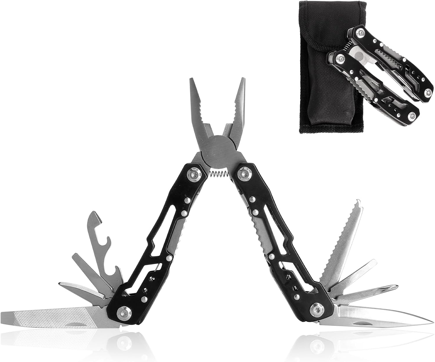 XRVRILE Multitool 13w1 - wielofunkcyjne składane szczypce ze stali nierdzewnej