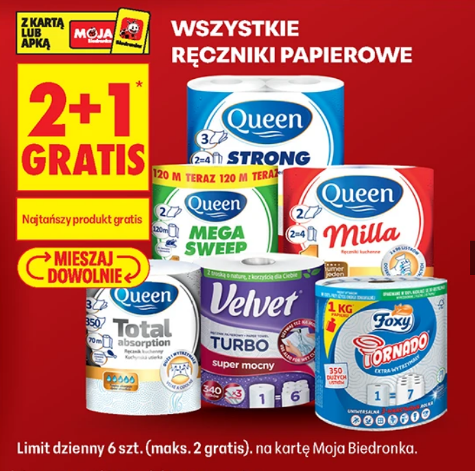 Wszystkie ręczniki Papierowe (2+1 GRATIS)