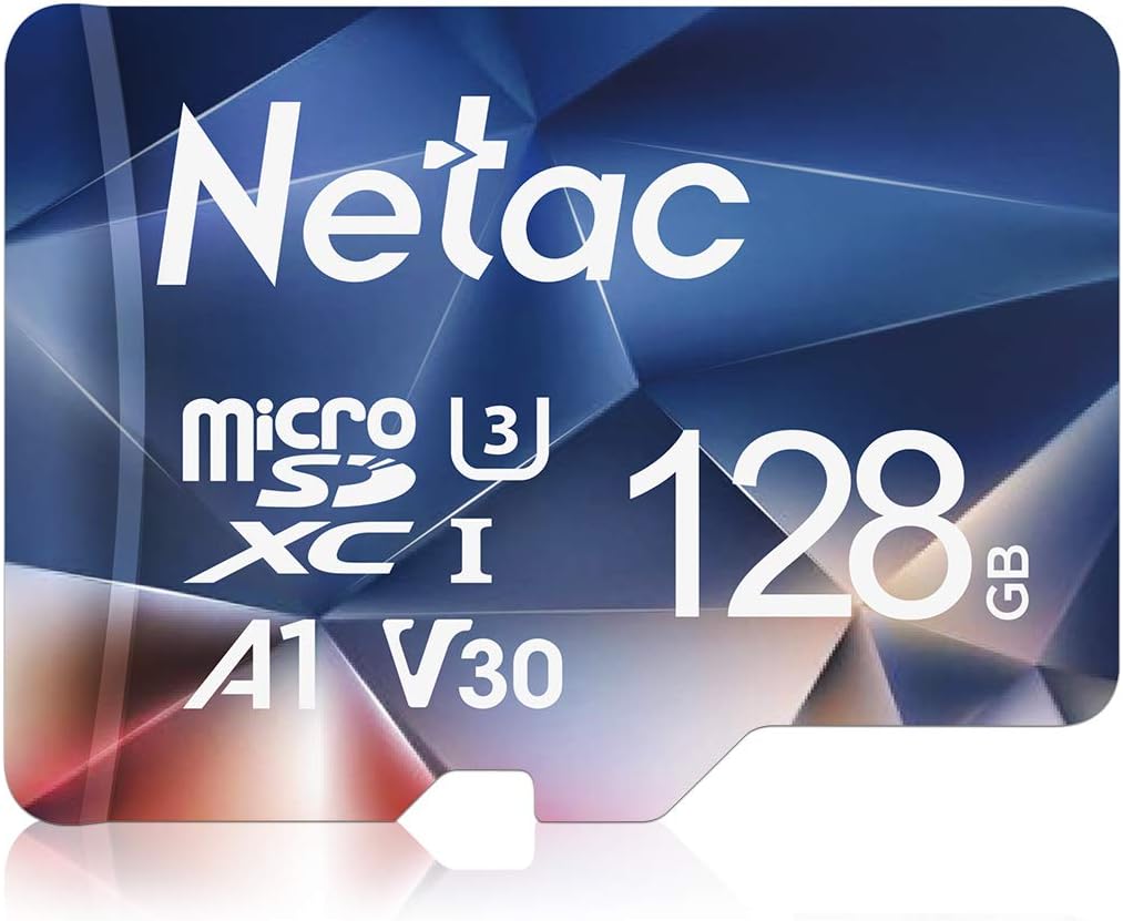 Netac Karta microSD 128GB, A1, U3, C10, V30, 4K, 667X, UHS-I, prędkość do 100/30 MB/s (R/W)