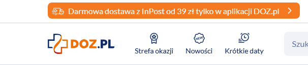 DARMOWA DOSTAWA z InPost przy zakupach za min. 39.00 PLN - apteka DOZ