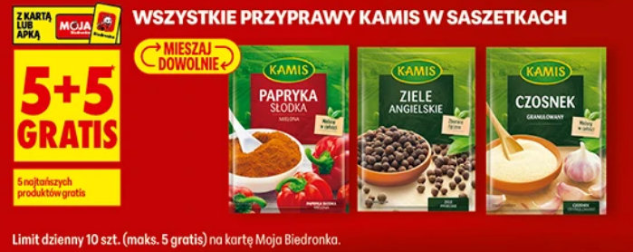 Wszystkie przyprawy KAMIS w saszetkach (5+5 GRATIS)