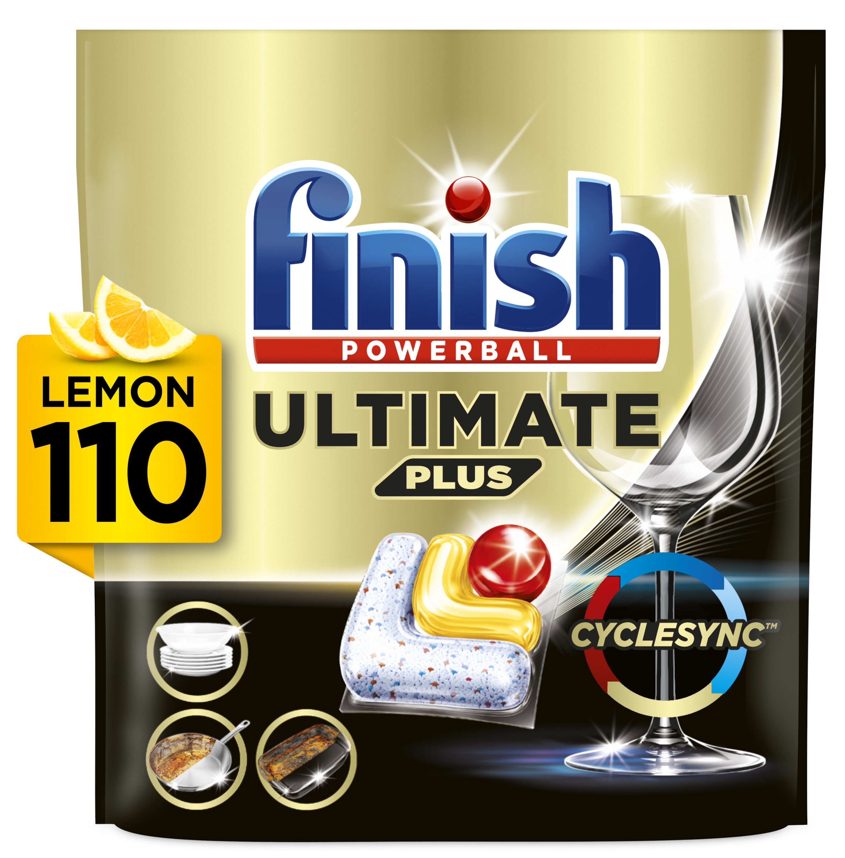 Kapsułki do zmywarki FINISH Powerball Ultimate Plus All in 1 Lemon - 110 szt.