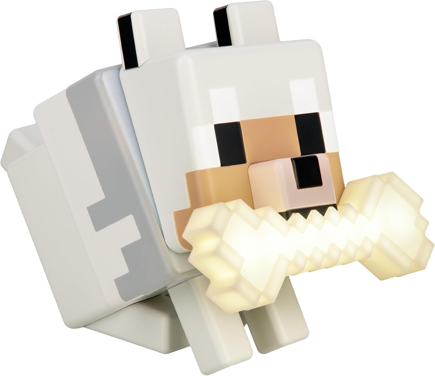 Paladone Minecraft Wolf GloBuddies 3D zmieniające kolor światła, oficjalnie licencjonowana lampka nocna LED