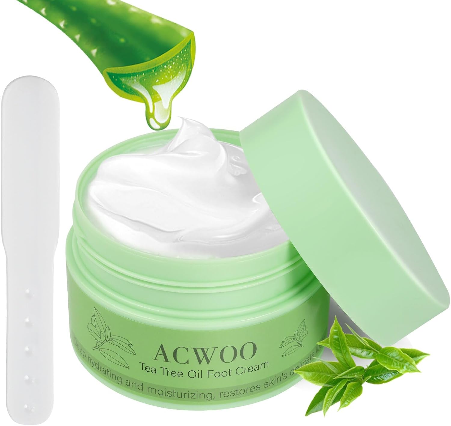 ACWOO Krem do stóp z olejem z drzewa herbacianego, 200g Intensywnie nawilżający