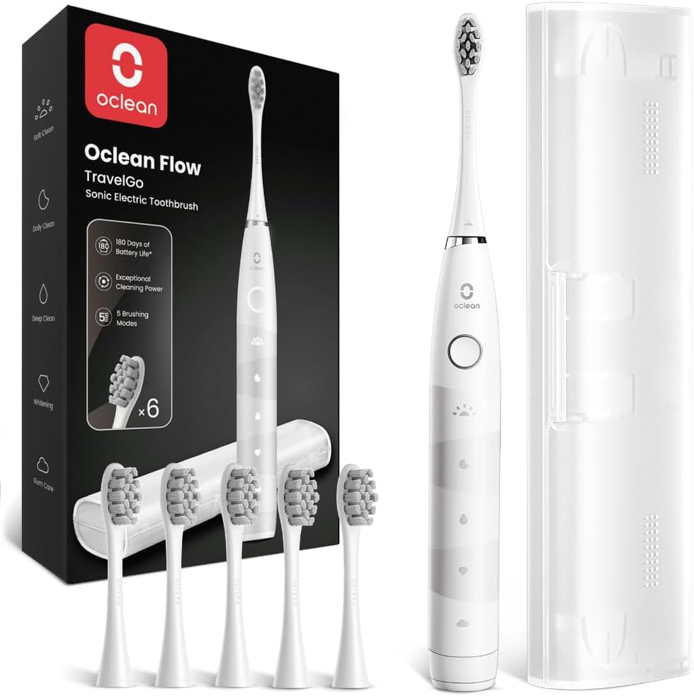Szczoteczka soniczna Oclean TravelGo FlowSet Sonic Electric Brush + etui + 6 końcówek