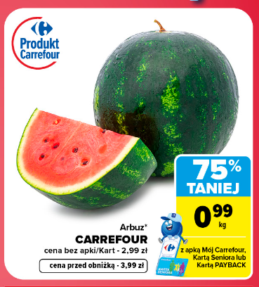 Arbuz, na wagę, 1 KG - Carrefour