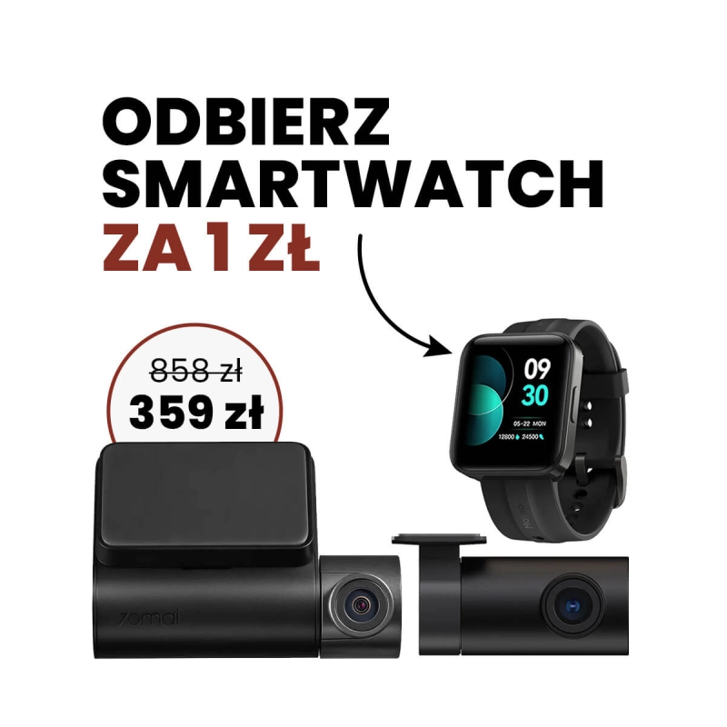 Wideorejestrator A200 + tylna kamera + Zegarek Maimo Watch R GPS