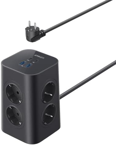Anker listwa zasilająca 8 gniazd + 4 USB, 20W USB-C, 2 metry