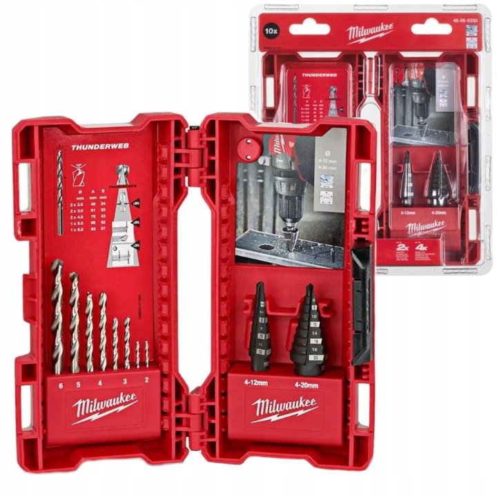 Zestaw wierteł do metalu stopniowych i HSS-G 10 szt. MILWAUKEE 48899350 - od malmik_hurt