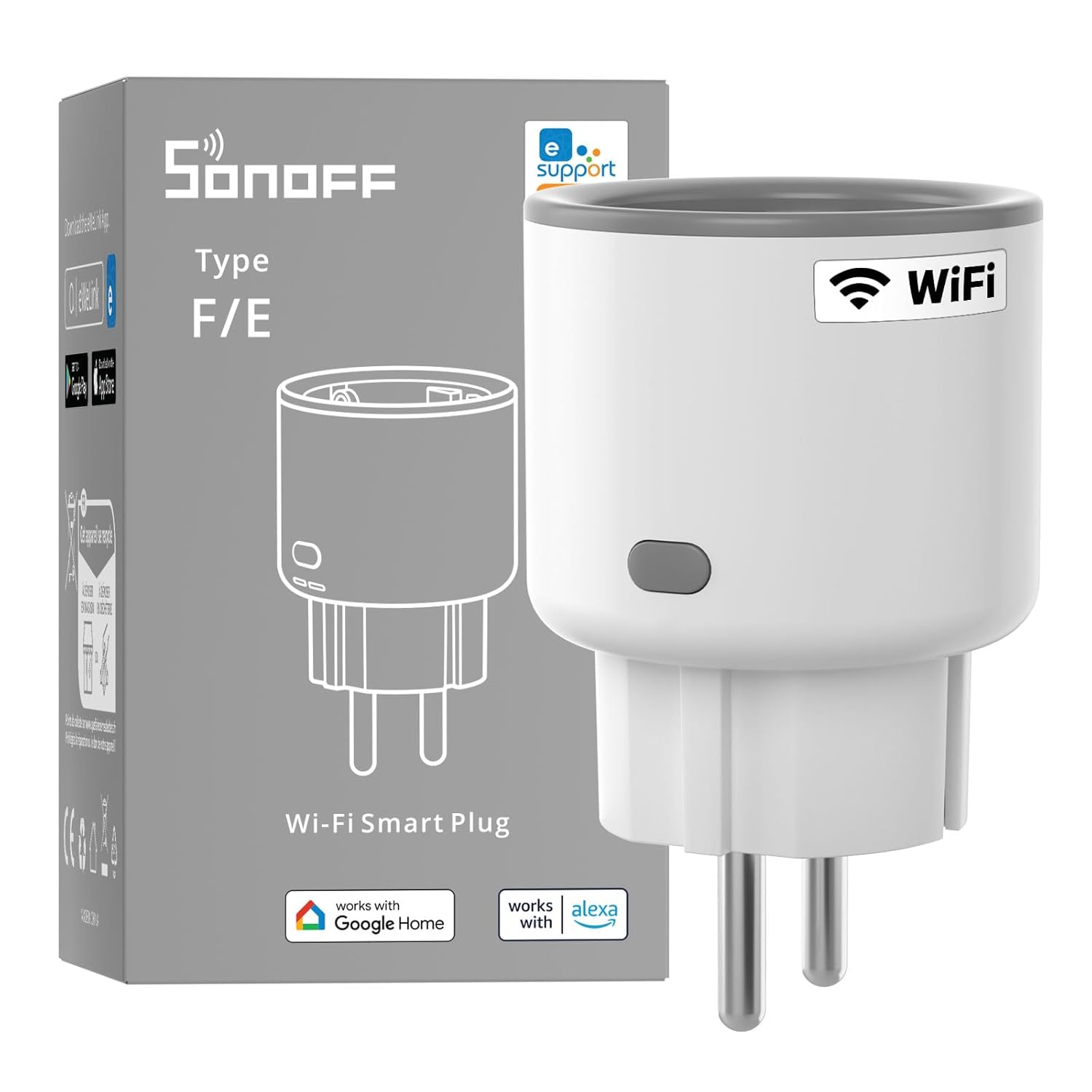 SONOFF S60TPF Inteligentne gniazdo WiFi 16A 4000W, inteligentna wtyczka z pomiarem prądu
