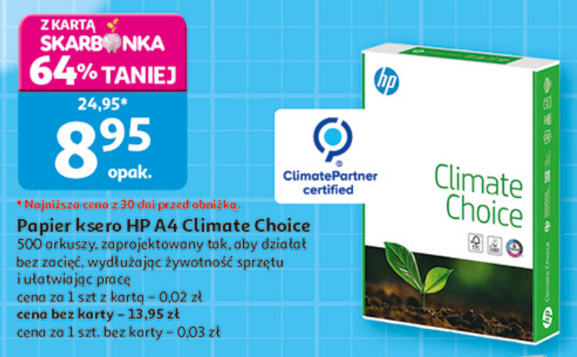 Papier ksero HP A4 Climate Choice, 500 arkuszy