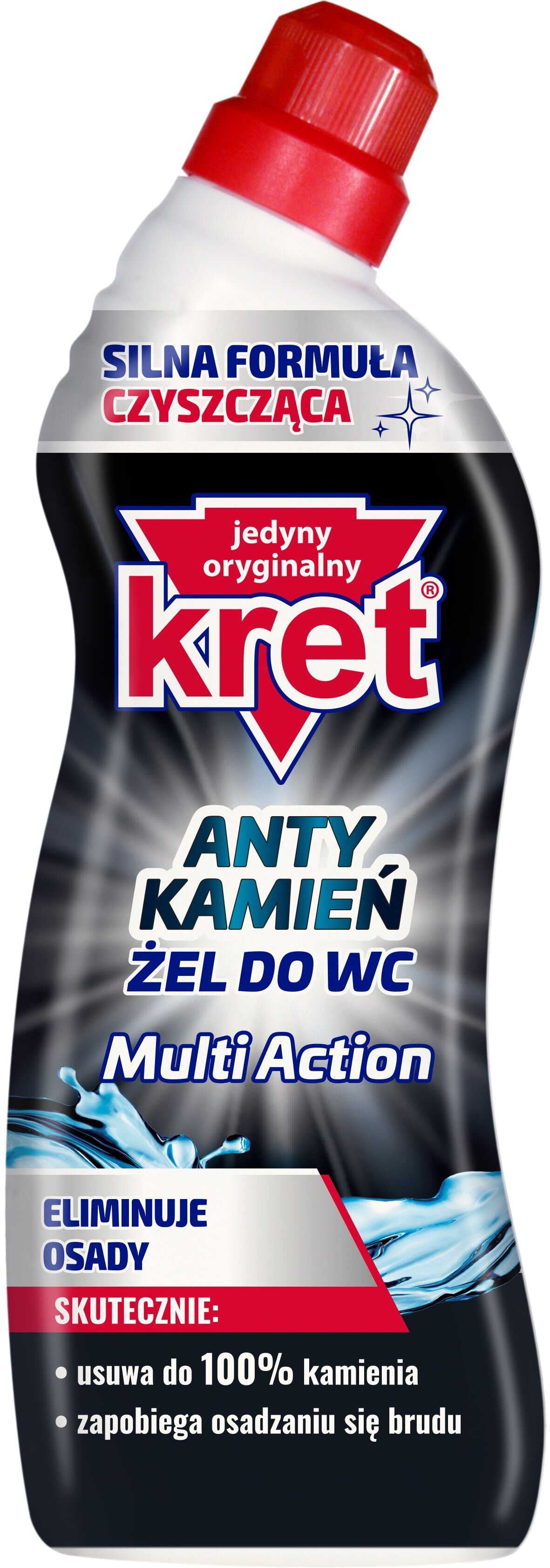 Żel do czyszczenia toalety KRET Antykamień Multi Action, 750 ml